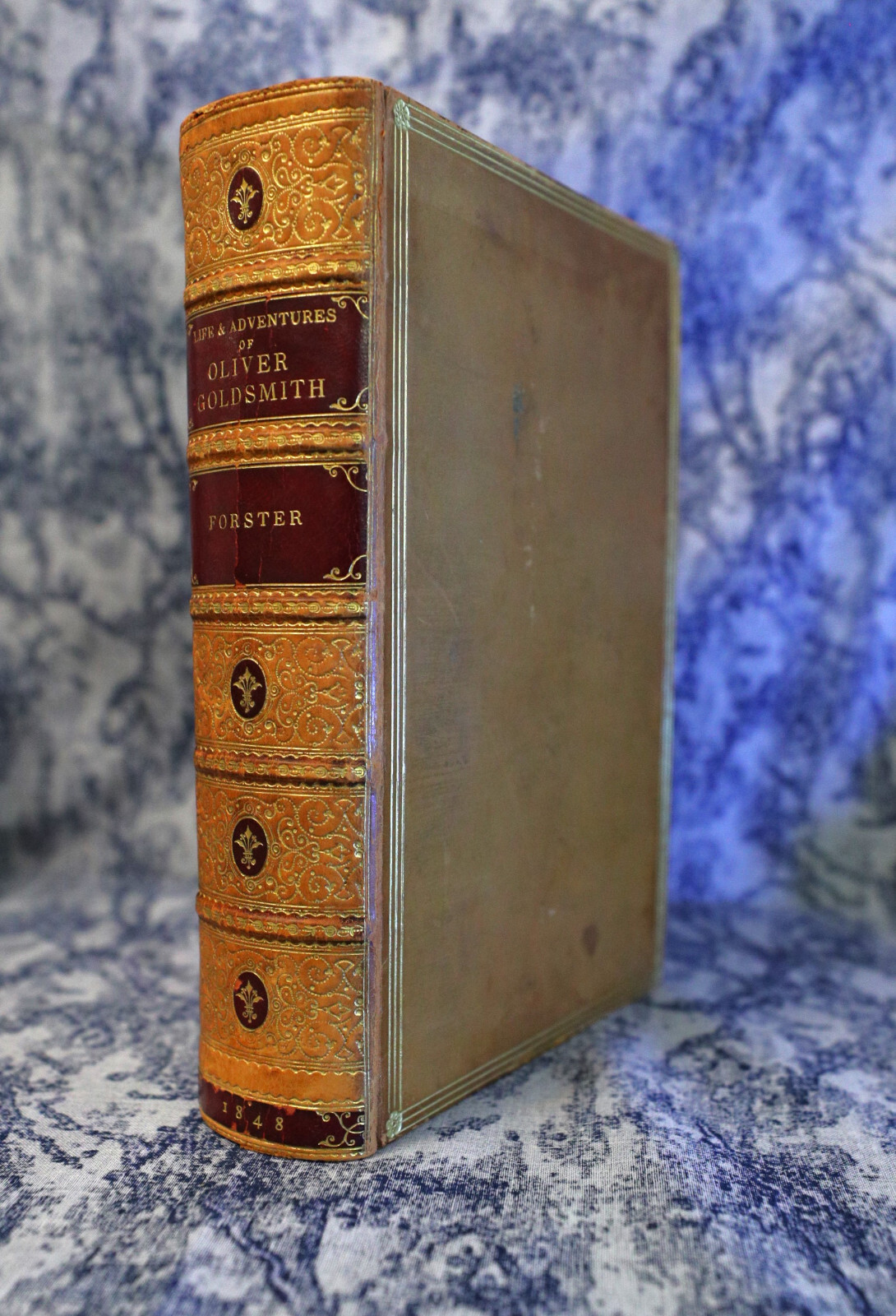 [Sh12] Fine Binding Zaehnsdorf, 1848, Adventures of Oliver Goldsmith, J Forster
