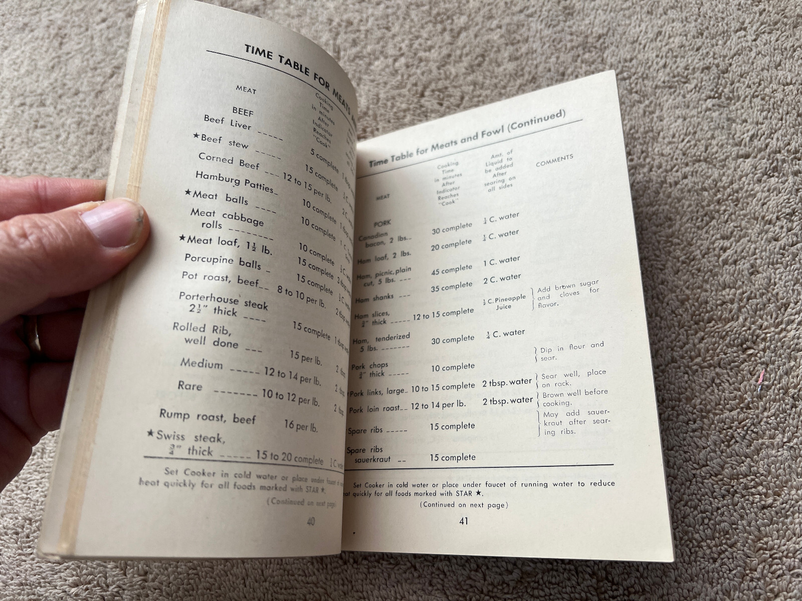 Vintage 1946 National Presto Cooker Recipe Book, Use & Care Guide, 70 Pages
