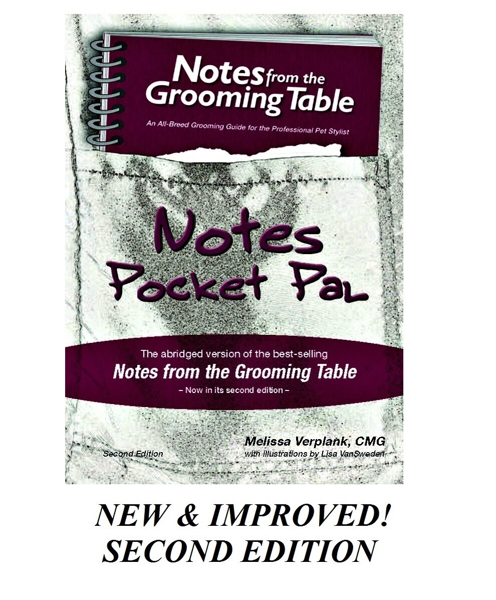 Pocket Pal Notes from the Grooming Table-Groomer how-to BOOK Second Edition 2
