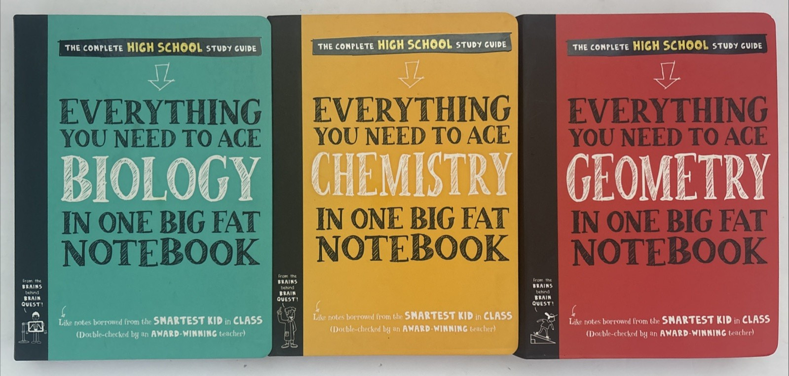 Big Fat Notebook Lot Of 3 Complete High School Study Guide Biology Chemistry