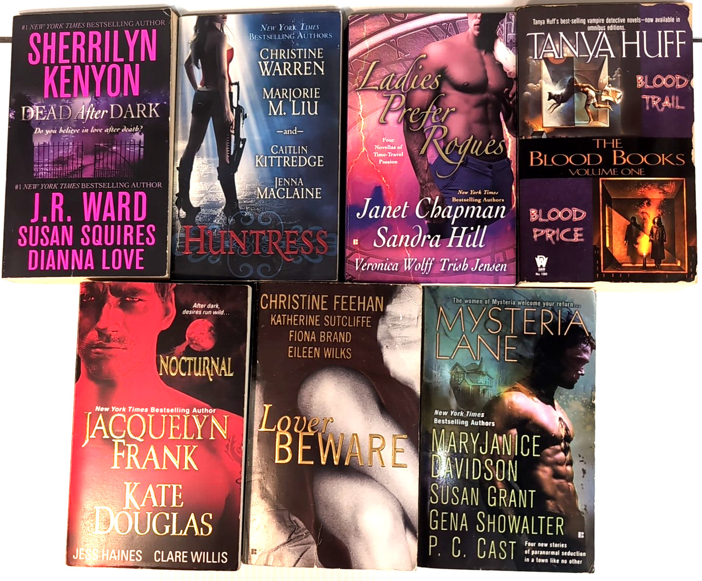 Lot of 7 Anthology Paranormal Romance Book Kenyon Huff Douglas Warren Liu PB