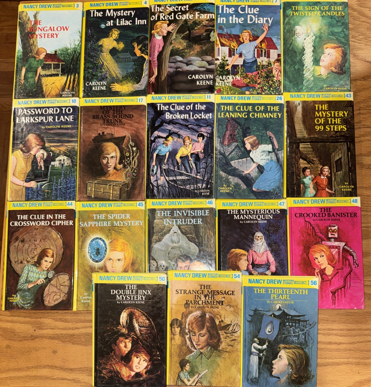 Nancy Drew Mystery Flashlight Series lot 24 glossy hardcover books Carolyn Keene