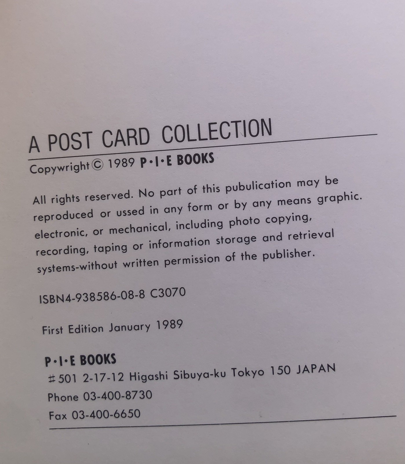 A Post Card Collection Graphic Design in Japan 1989 Hardback – P I E Books