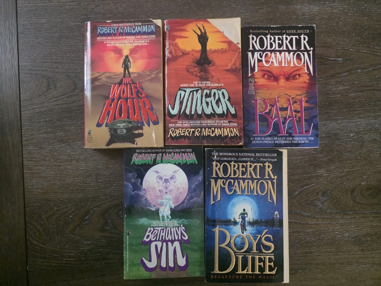 Robert R McCammon 5 Book Horror Lot 1st PB Stinger Baal Wolf’s Hour Boy’s Life