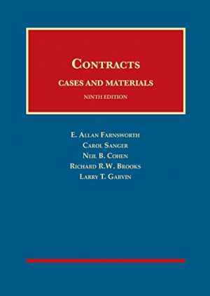Cases and Materials on Contracts – Hardcover, by Farnsworth E.; Sanger – Good