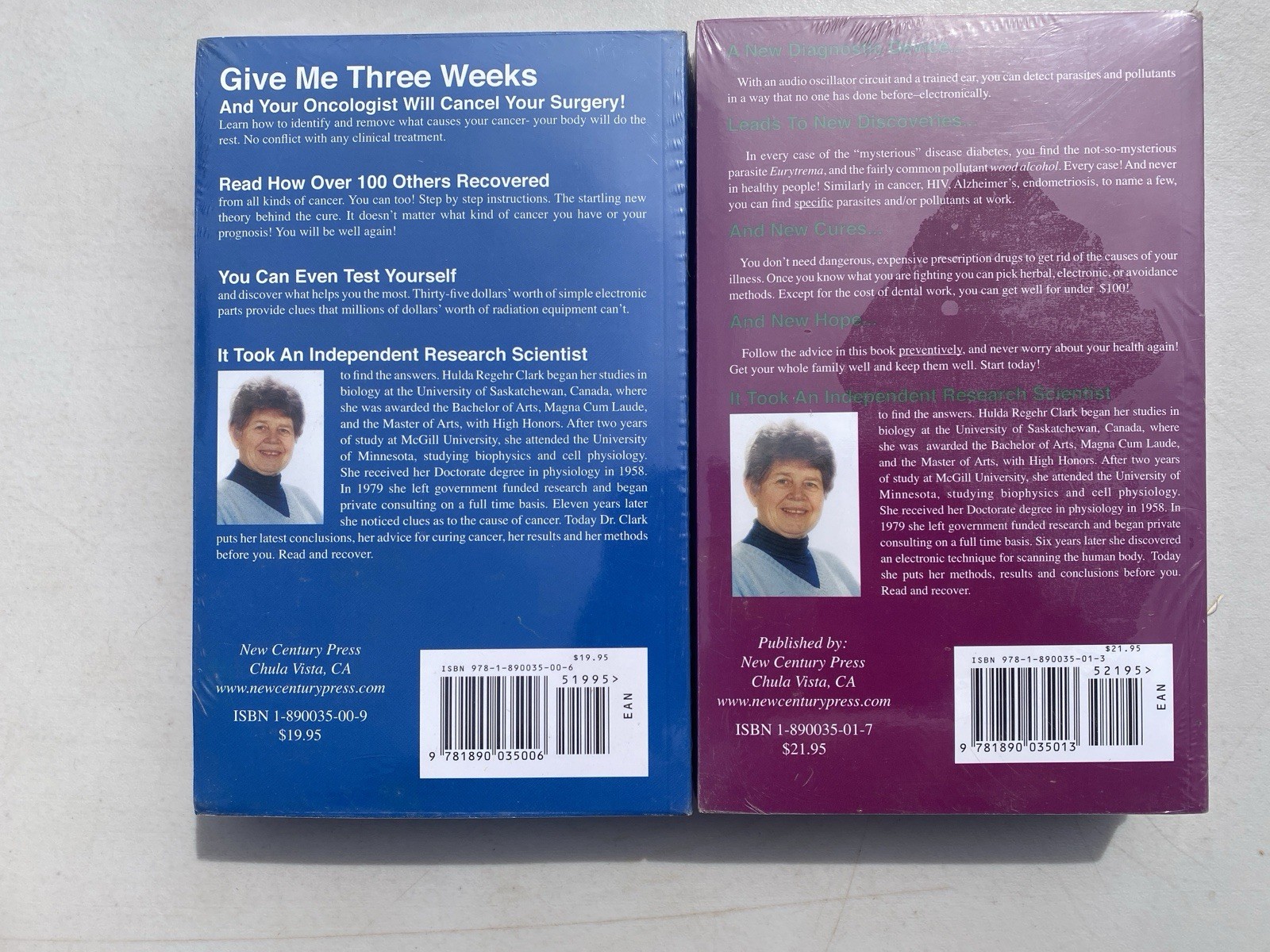The Cure For All Cancers & Diseases Hulda Regehr Clark 2 PB Lot Sealed NEW