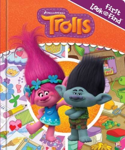 Dreamworks Trolls – First Look and Find – PI Kids – Board book – GOOD