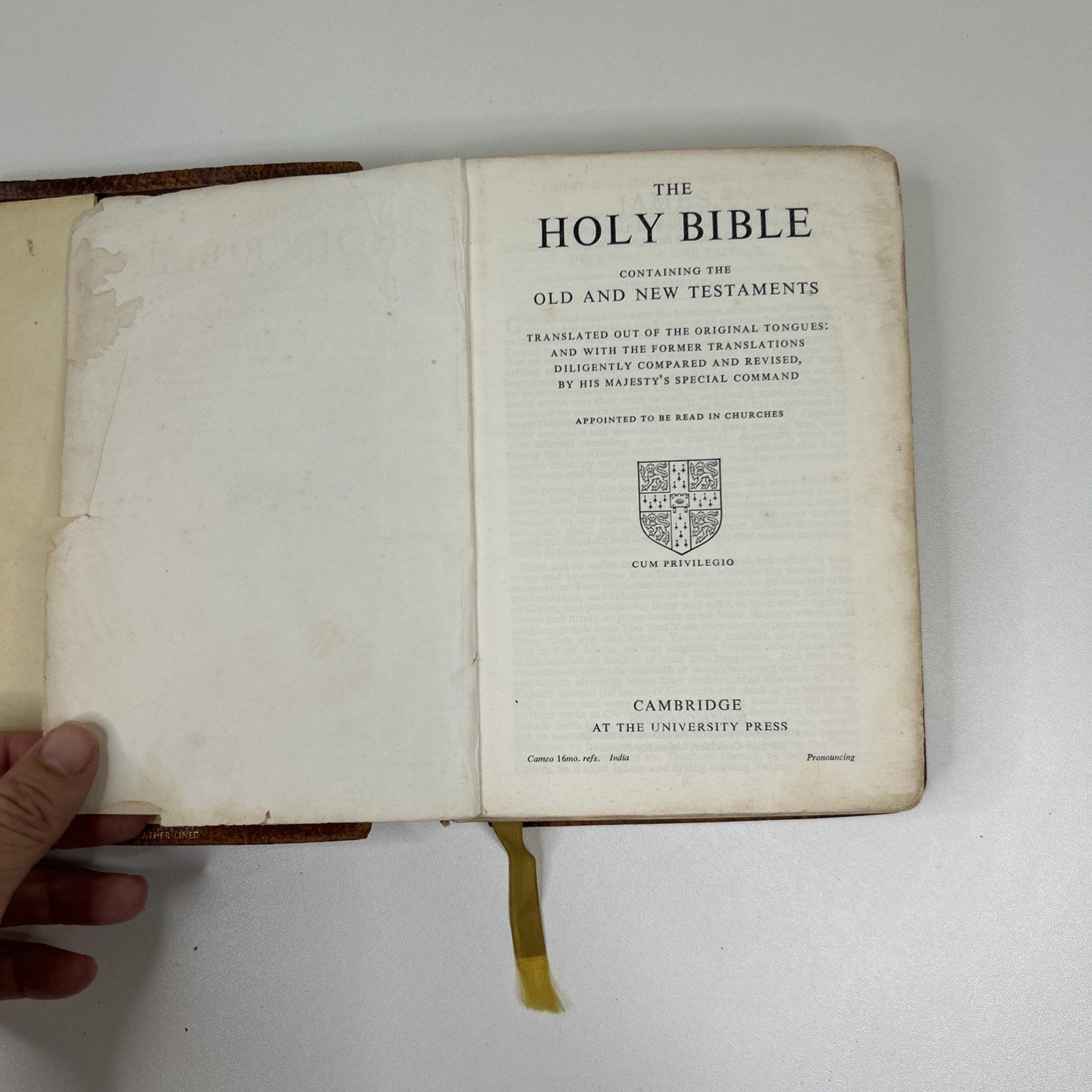 Holy Bible Cambridge 16 mo. Maps Old New Testaments Vintage 1940s Red Letter