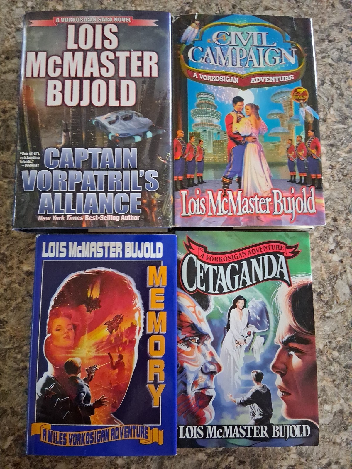 Lois McMaster Bujold Vorkosigan HC Lot 4 Memory Getaganda Civil Campaign Captain