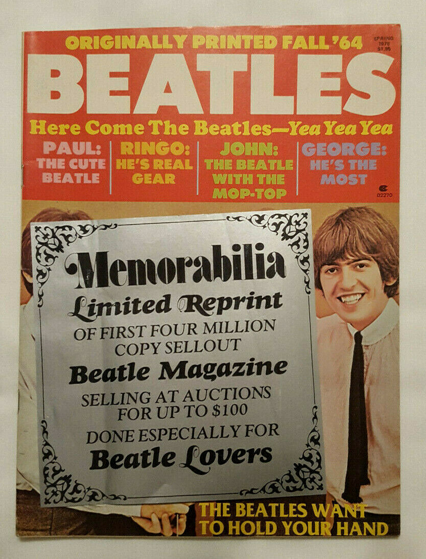 Beatles magazine 1978 Reprint of Original 1964 B&W Pics, Stories & Text 68 pages
