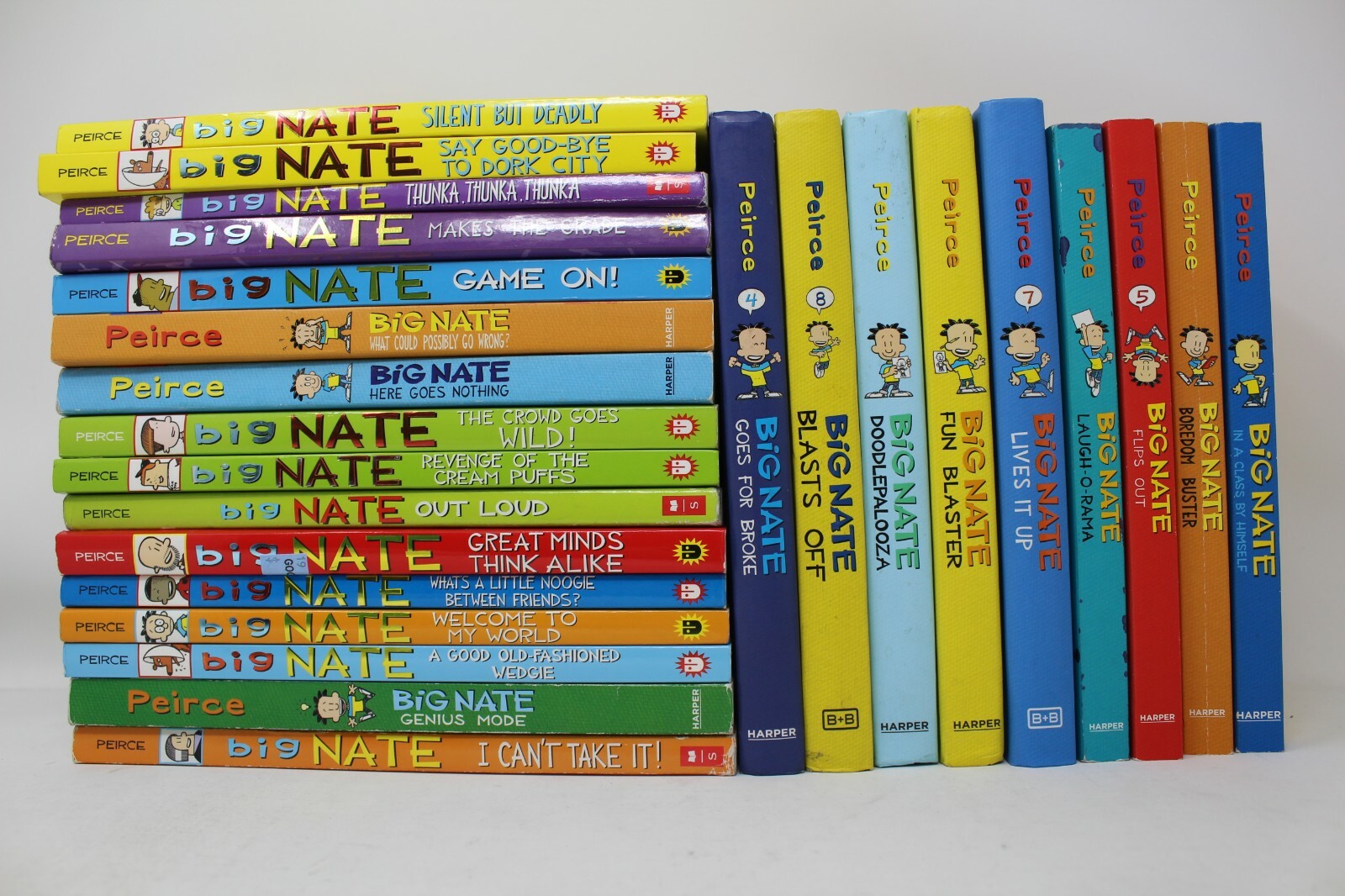 Lot of 10 Big Nate Paperback & Hardcover Books by Lincoln Pierce – Random Mix
