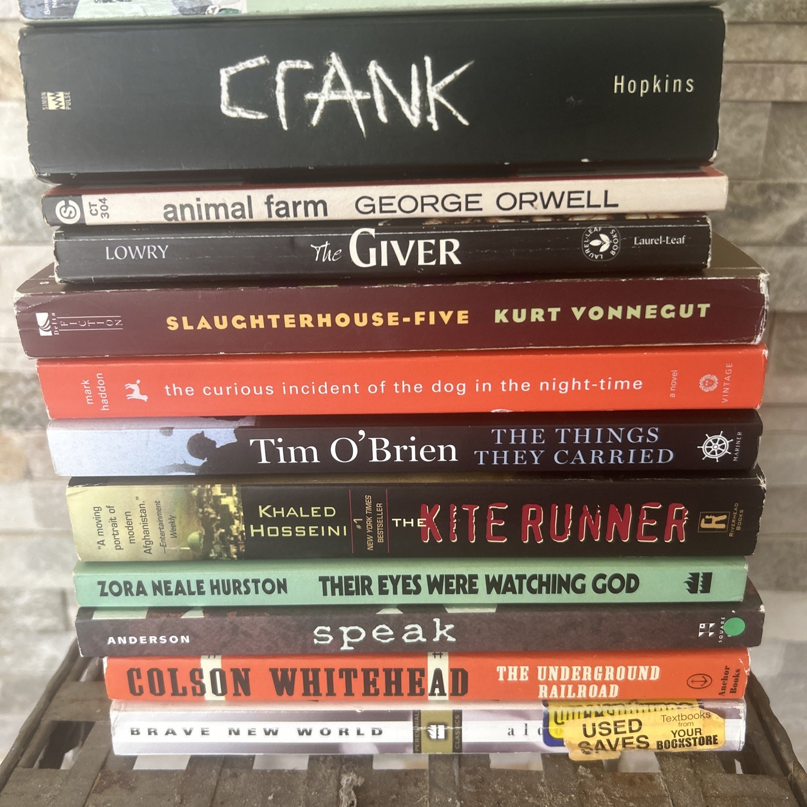 14 BANNED BOOKS Lot YA Challenged Lord Of The Flies Giver Crank Animal Farm