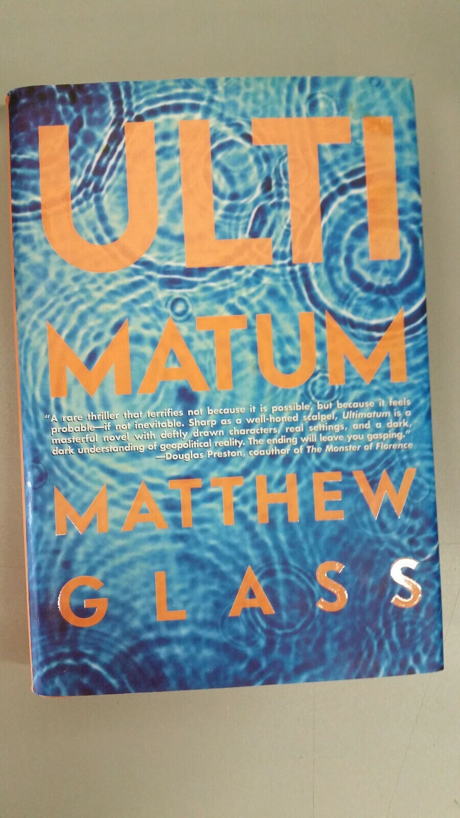 ULTIMATUM by Matthew Glass 1st Edition 2009 Mystery Hardcover & Jacket