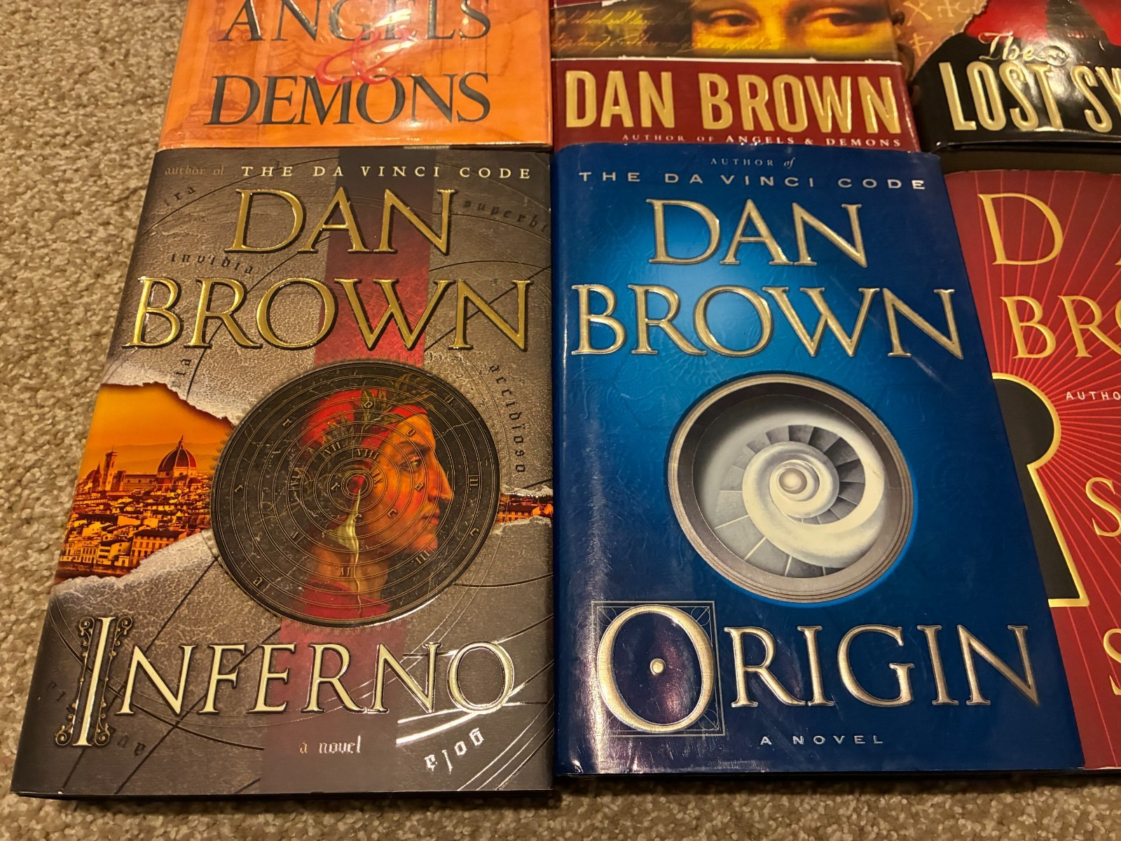 Robert Langdon – Complete 6-Book Hardcover Series Set – Dan Brown – RARE!