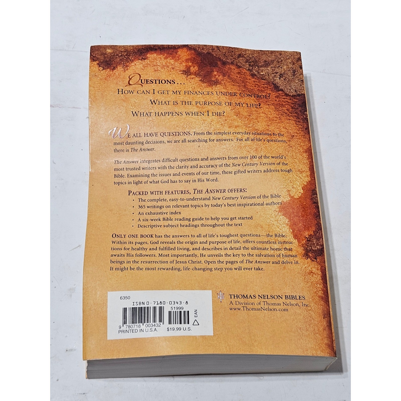 The Answer Authentic Faith for an Uncertain World The New Century Holy Bible