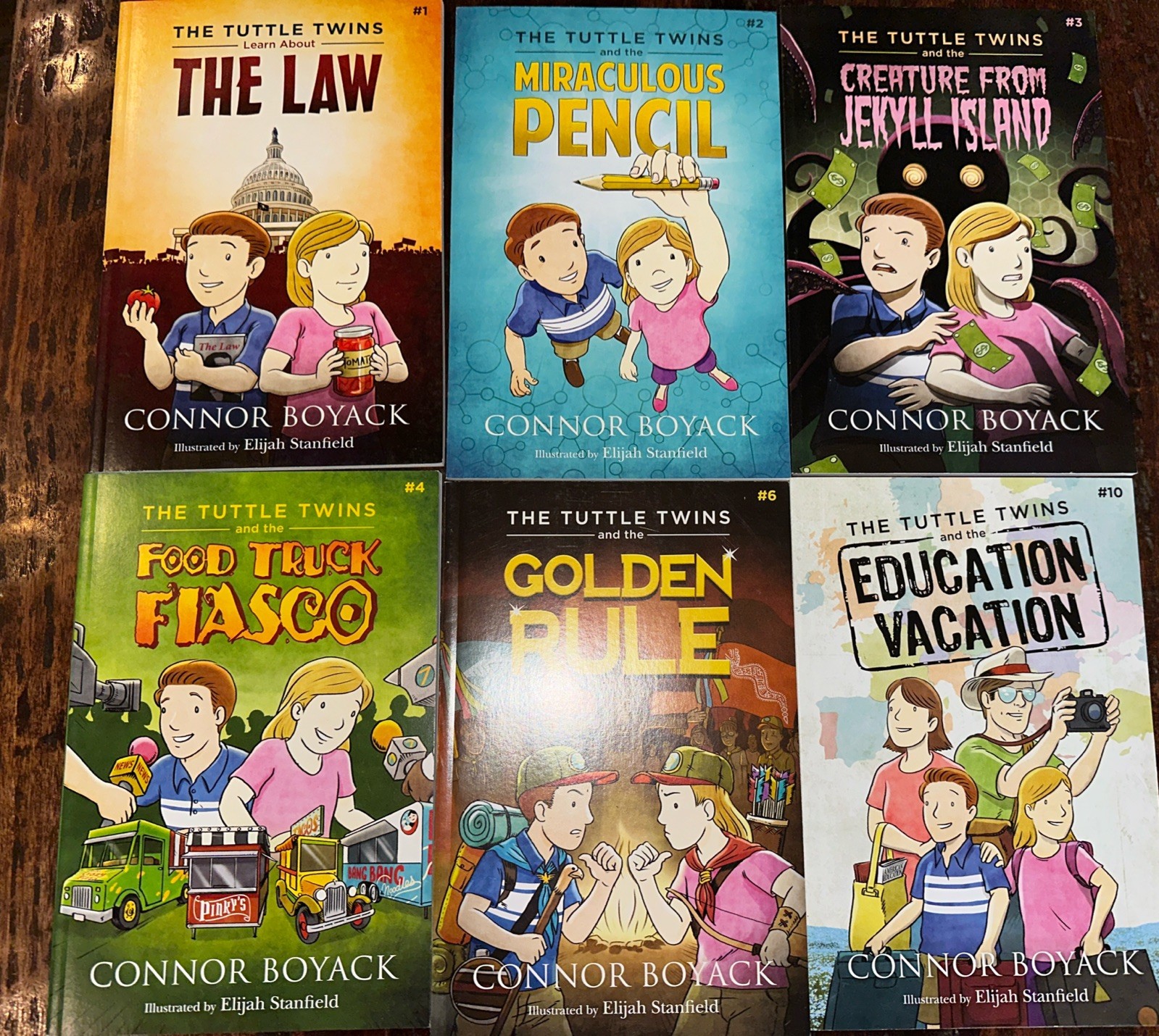 The Tuttle Twins 1-4,6 ,10 Lot 6 Incomplete Connor Boyack Paperback Book Series