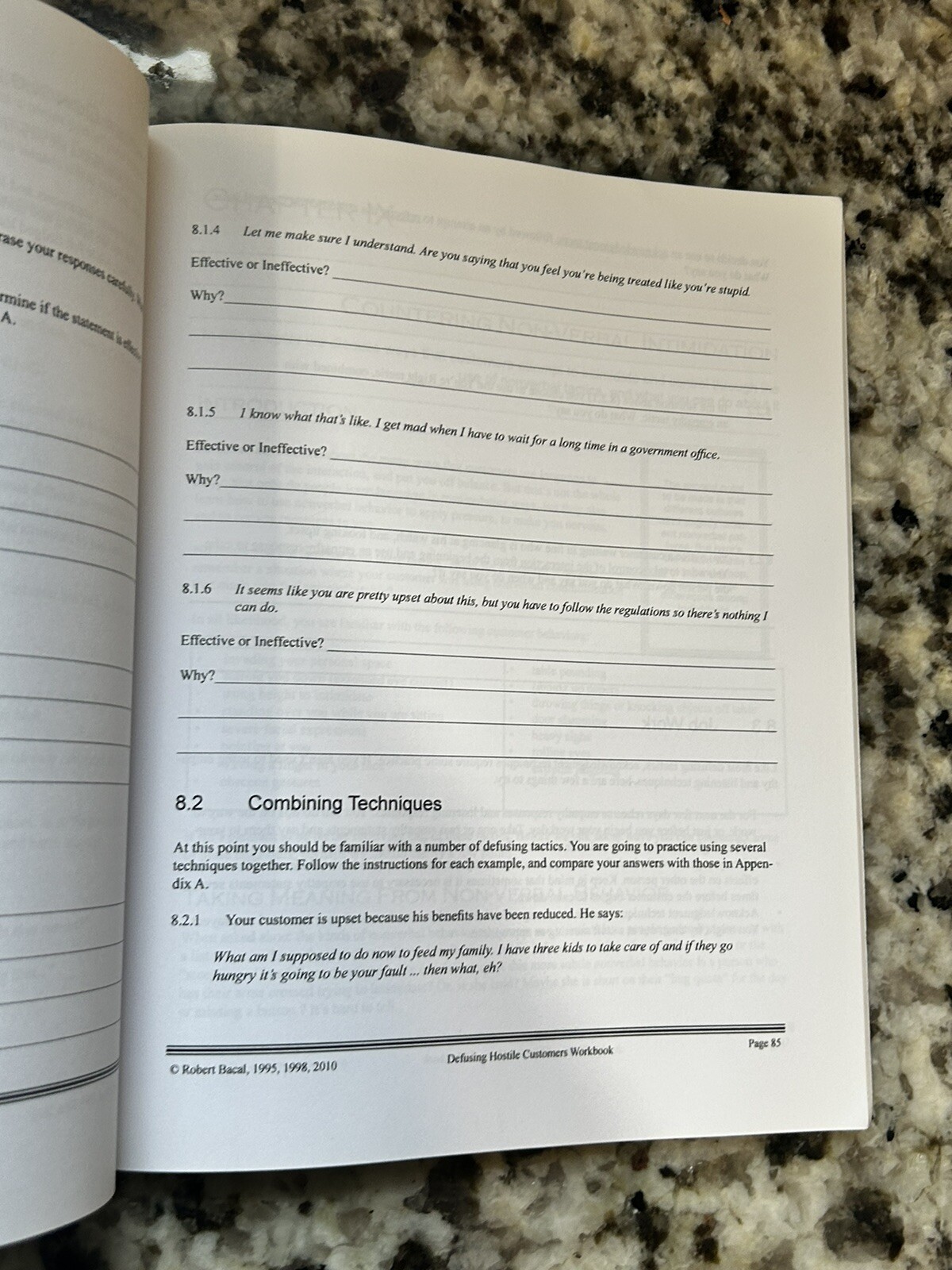 Defusing Hostile Customers Workbook [Third Edition2010]: A Self
