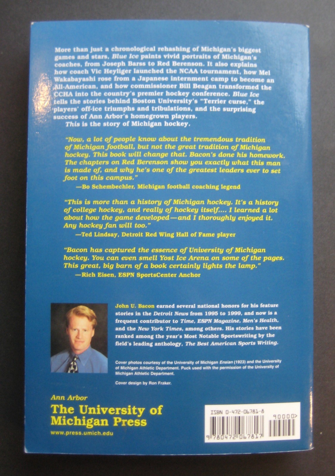 Blue Ice: The Story of Michigan Hockey by John U. Bacon