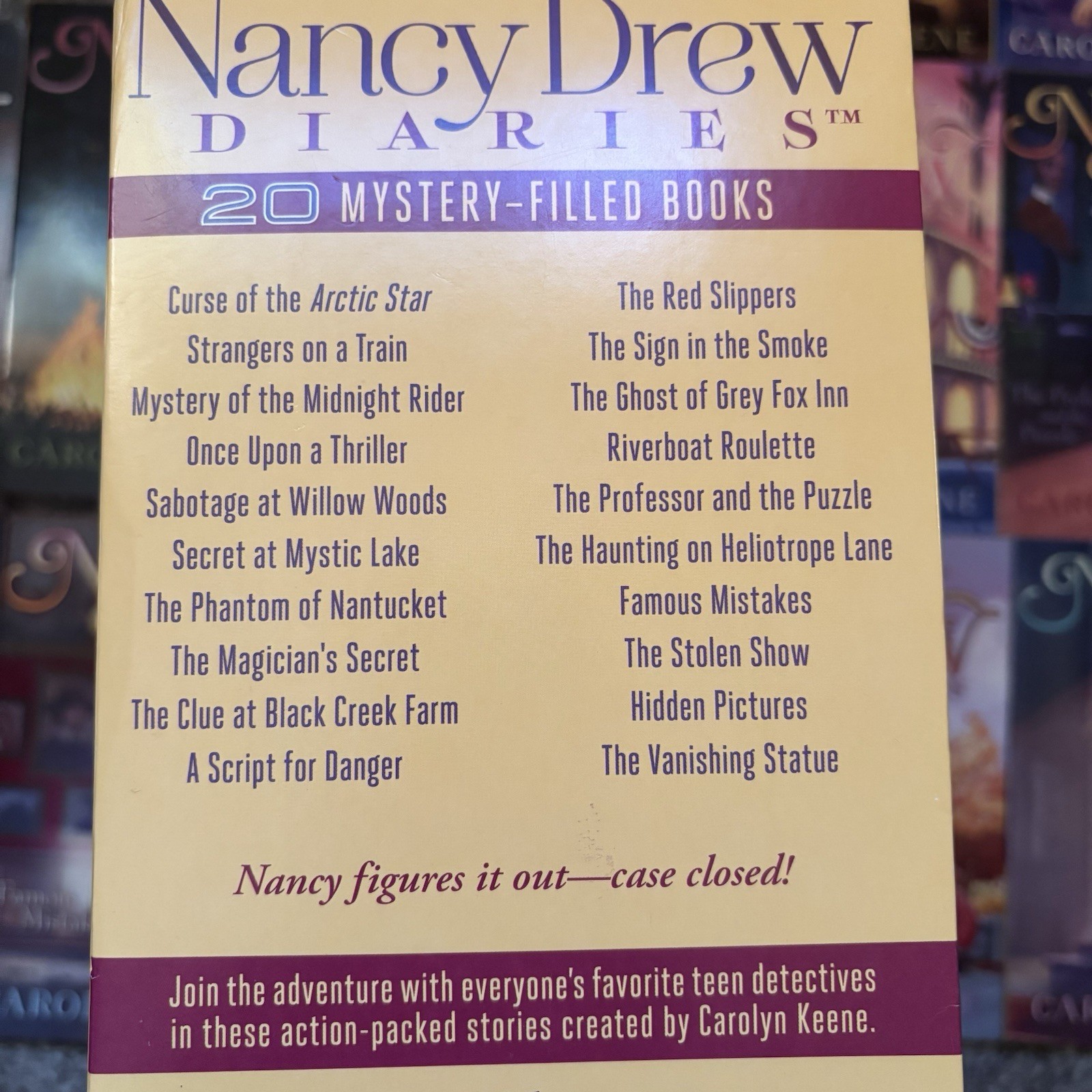Nancy Drew Diaries Complete Box Set #1-20 Paperback Carolyn Keene