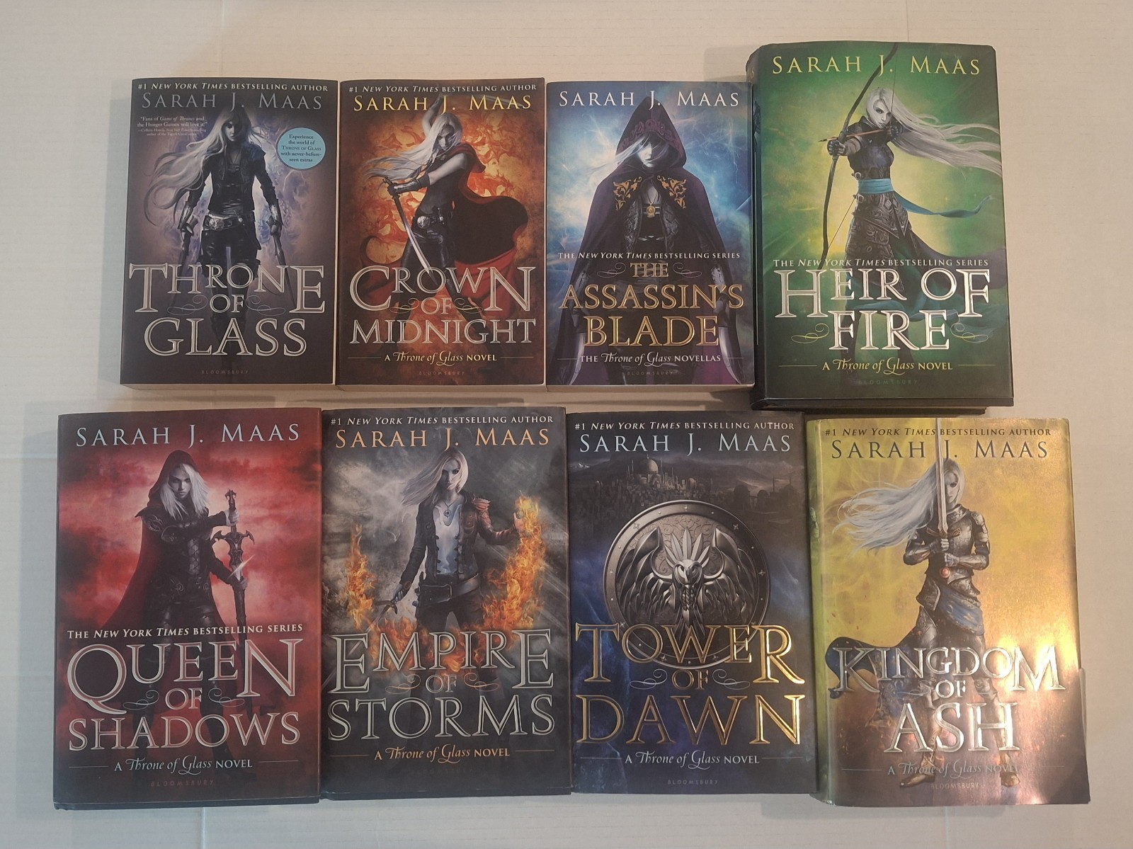 Sarah Maas Books 1-8 Complete Throne of Glass Series Read Description Lot Set