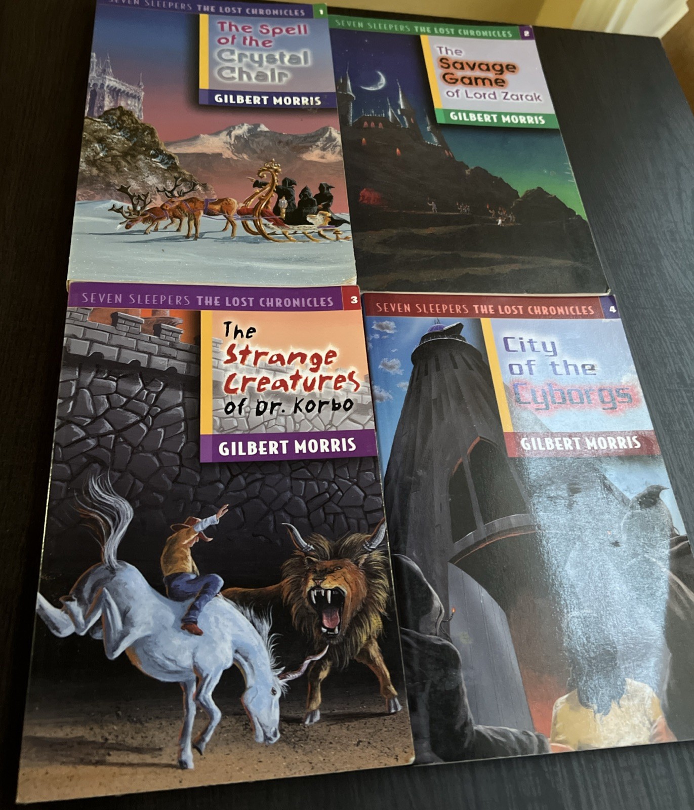 SEVEN SLEEPERS THE LOST CHRONICLES Gilbert Morris Book Lot (#s1-4) Moody Press
