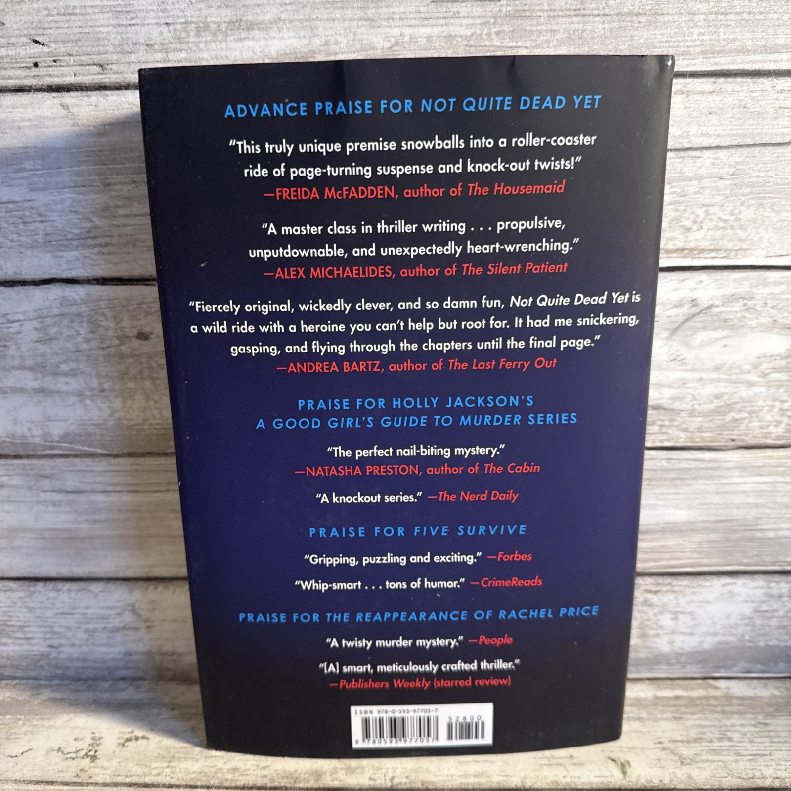 New! Not Quite Dead Yet A Novel by Holly Jackson (2025 Hardcover) First Edition