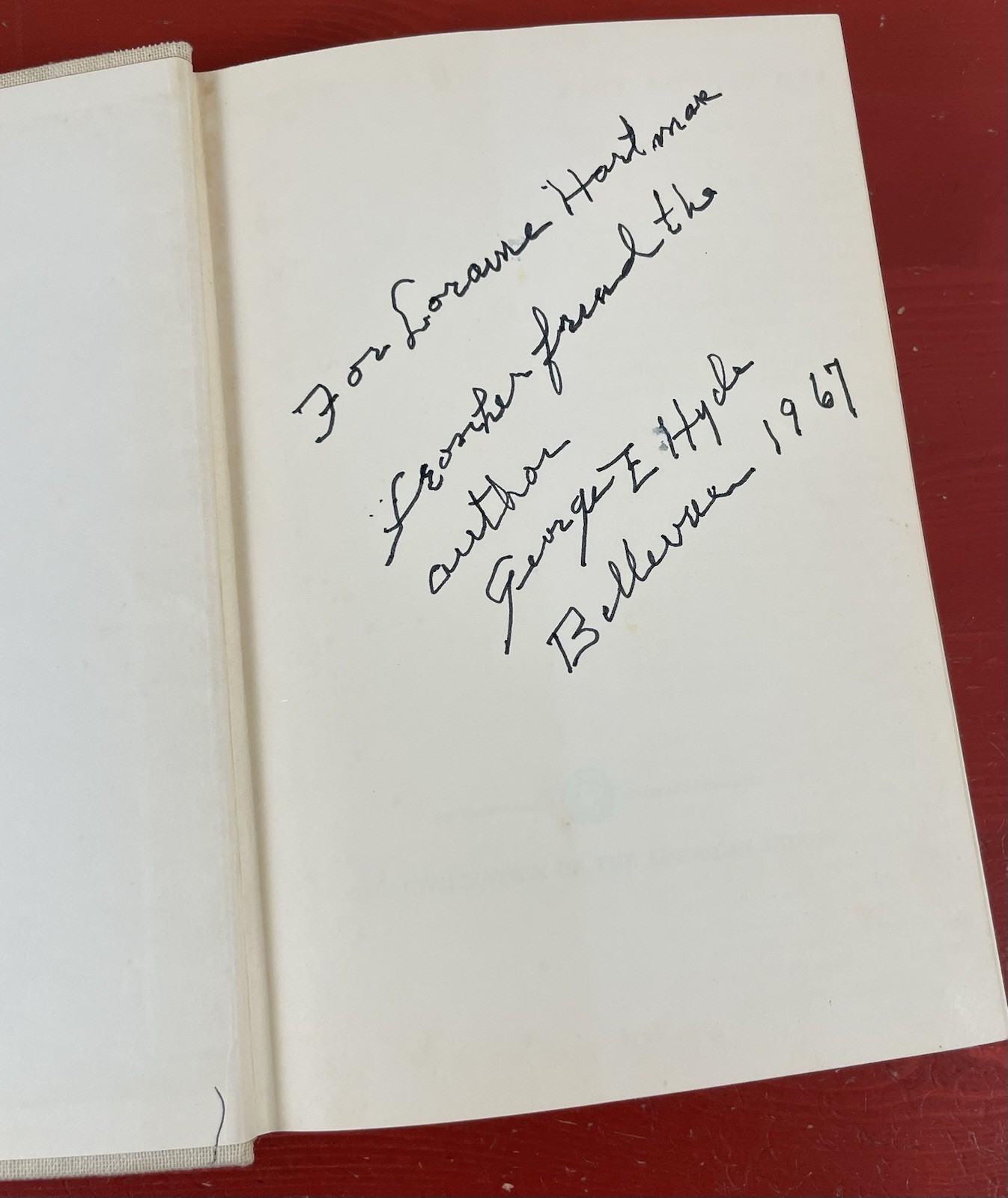 Red Cloud’s Folk by George E. Hyde SIGNED & Inscribed HC 2nd Printing (Rev) 1957