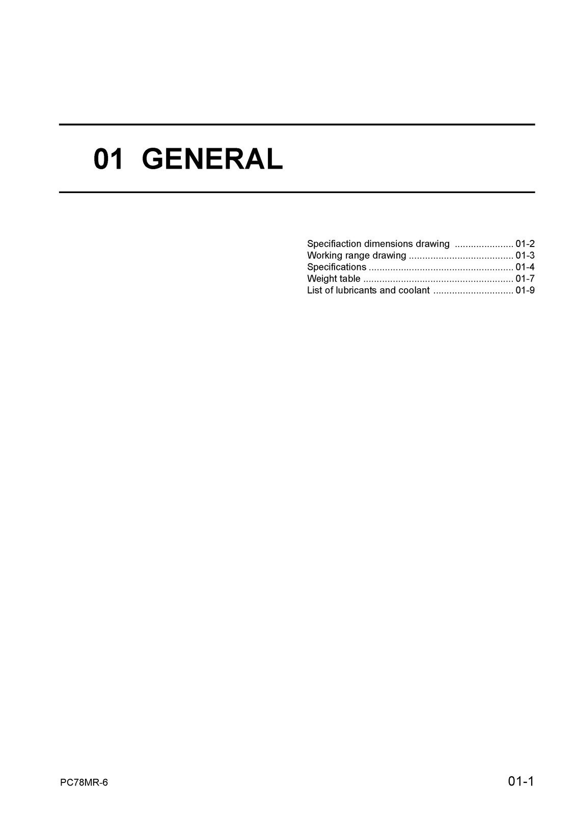 KOMATSU PC78MR-6 SN 1001 UP SHOP MANUAL – SECURED – JACKET – XL FOLDOUT PAGES
