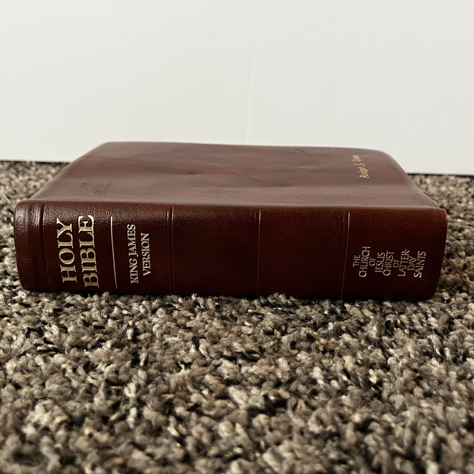 Brown Leather LDS Scripture Set – Holy Bible Book Of Mormon D&C Tabbed 5.25×7.5”