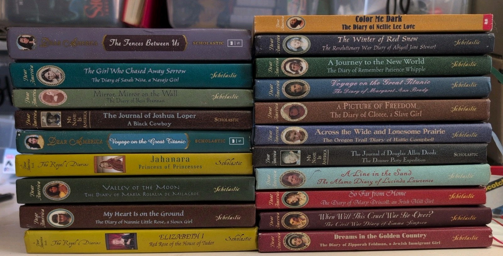Lot of 20 Dear America & My America Scholastic Historical Royal Diaries HC