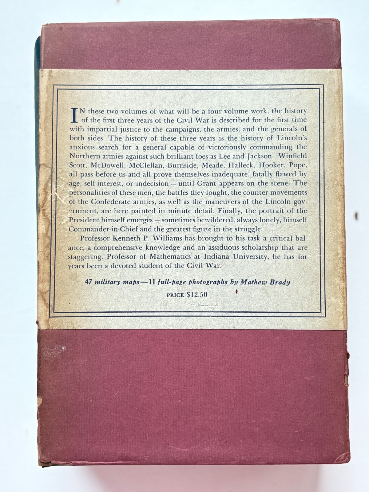 Lincoln Finds a General 2 Vol Set 1949 1st Printing Macmillan Civil War Slipcase