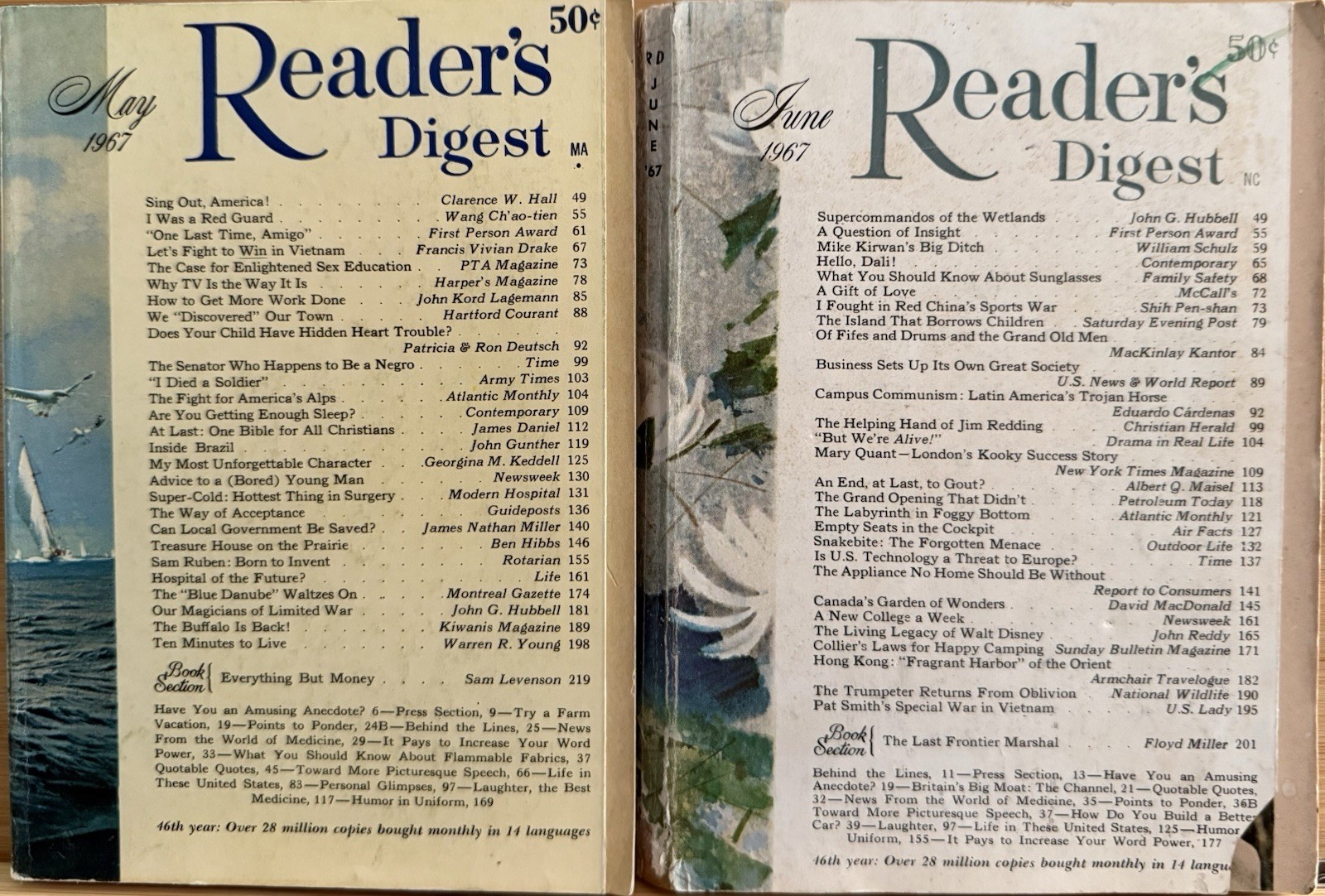 1967 May June (2) READER’S DIGEST MAGAZINE Vintage Ageless Fun Short Stories