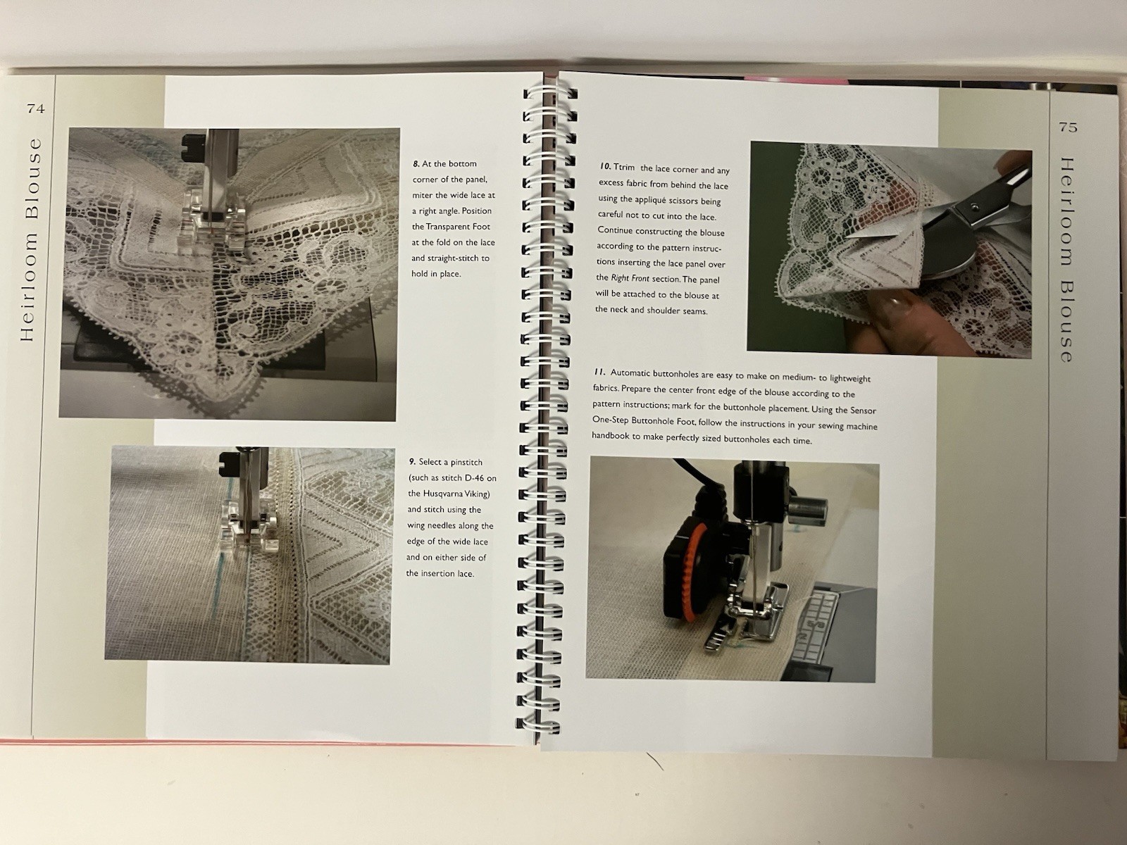 I Love to Sew with My Feet Sewing Machine Presser Feet 2005 Spiral Hardcover EUC