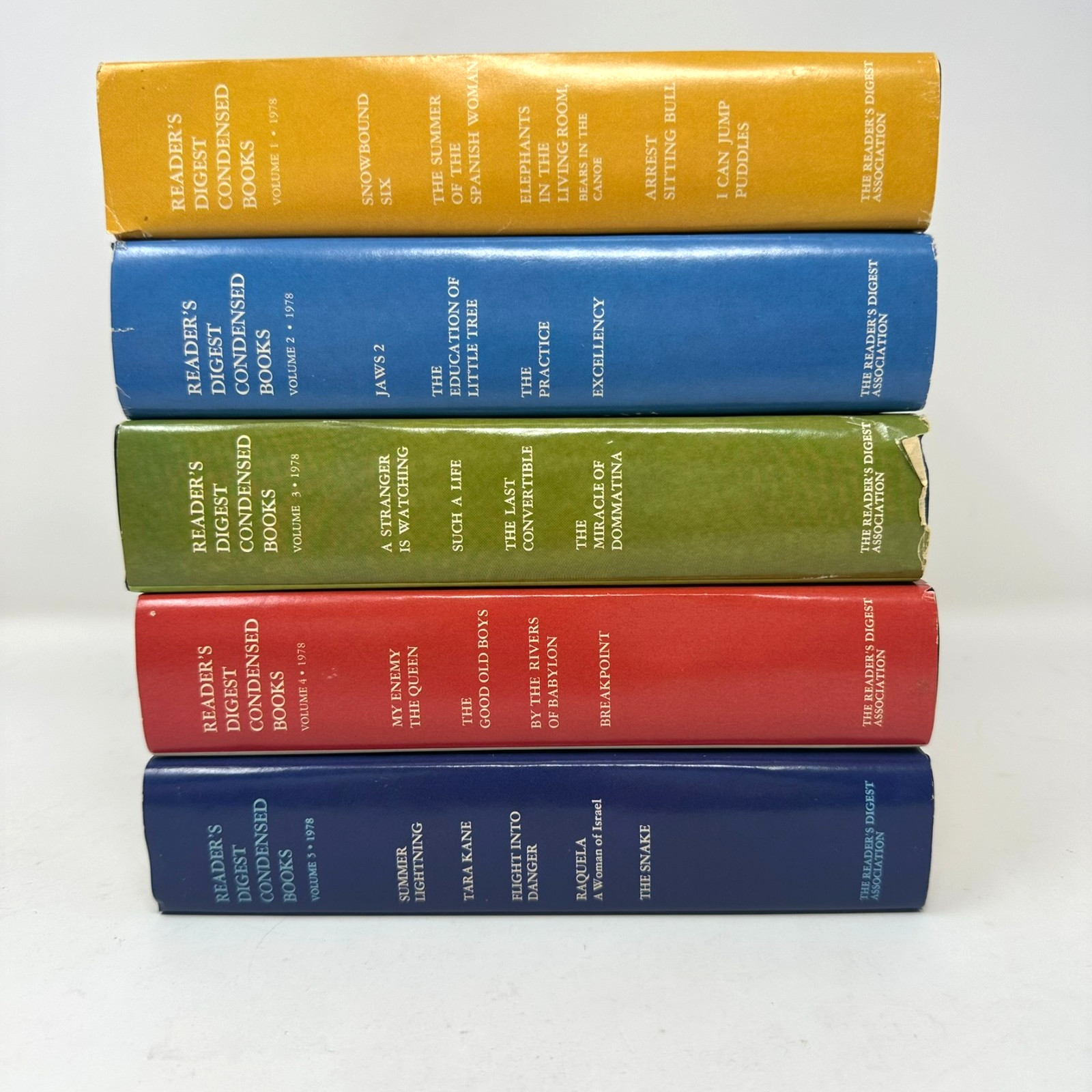 1978 Reader’s Digest Condensed Books | Complete With Dust Jackets | Vol. 1-5