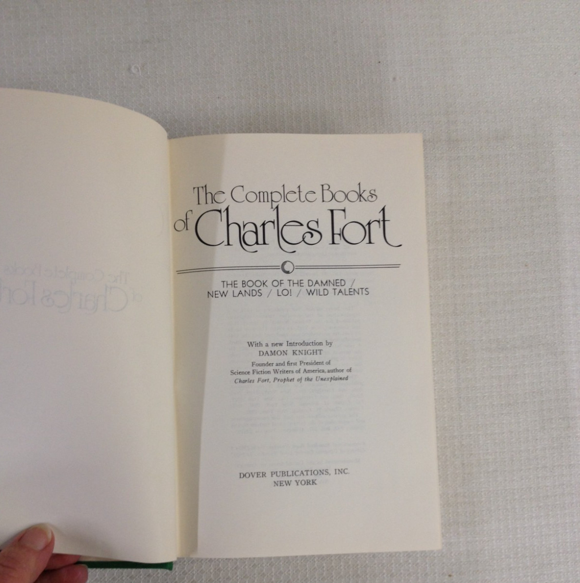 Complete Books of Charles Fort Hardcover w/ DJ 1974 VERY RARE Dover USA