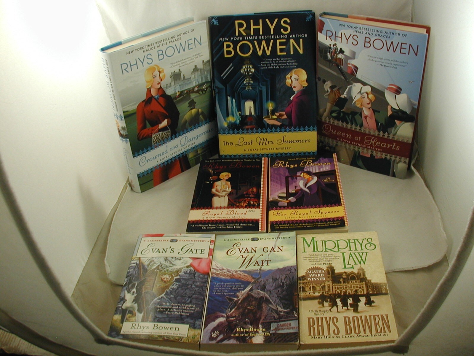 Rhys Bowen 8 Books 5 Royal Spyness + 3 More Humorous Cozy Mystery
