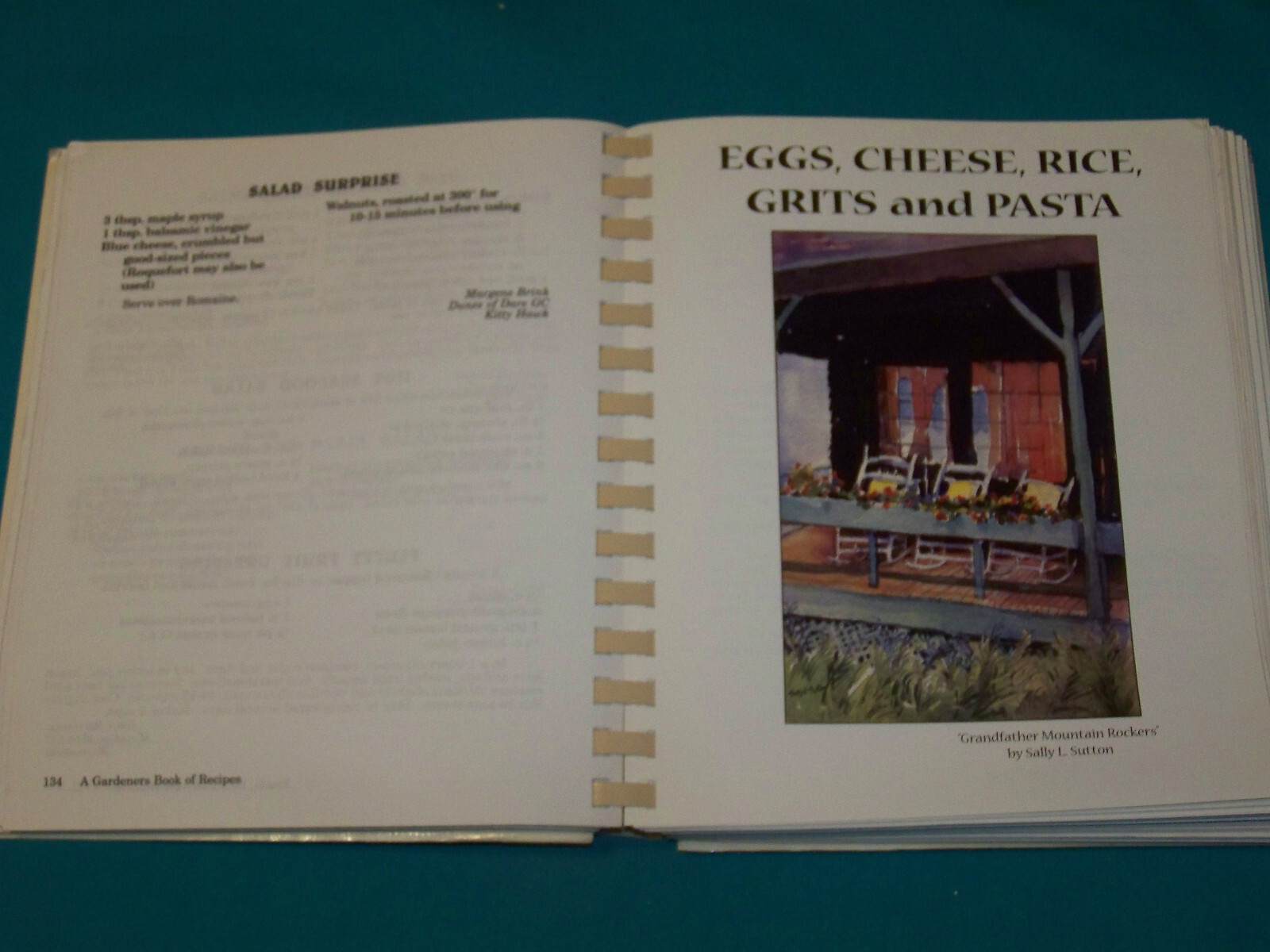 Garden Club of NC Cookbook Illustrated SIGNED by SALLY SUTTON artist 432 pages