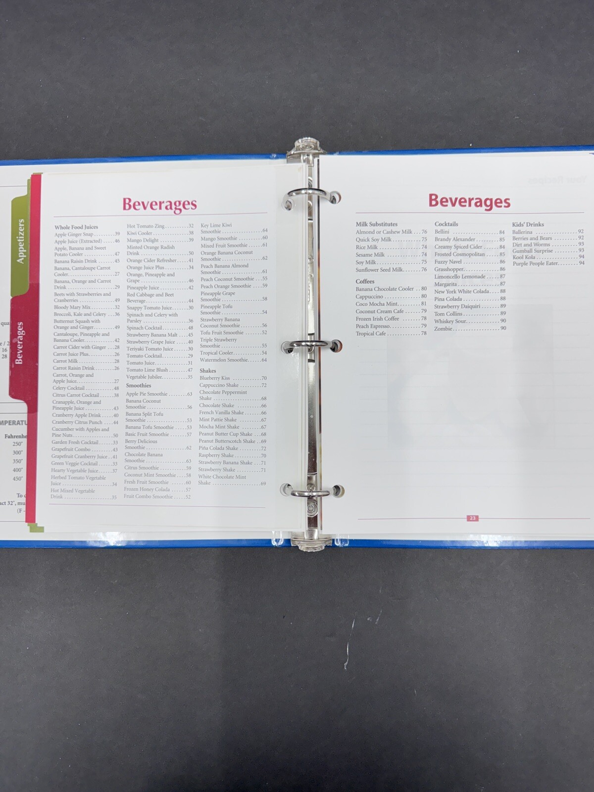 Vita-Mix Whole Food Recipes For Better Living 3-Ring Binder 2007 Cookbook & DVD