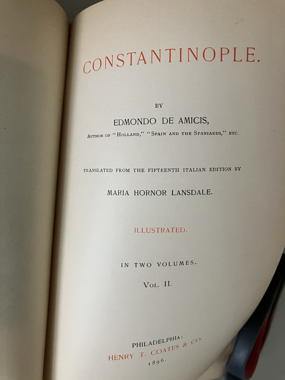 1896 First Edition Set: Constantinople with fold out map