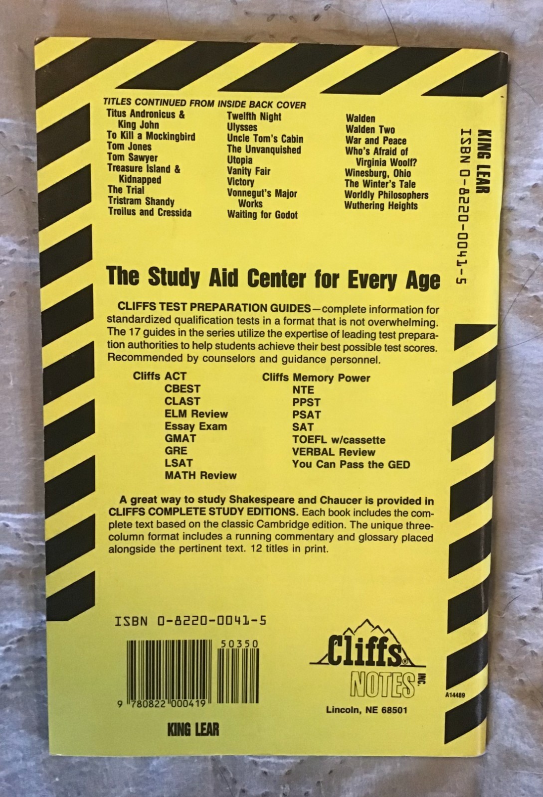 Cliffs Notes Conrad Shakespeare Dickens Dostoevsk Hardy you Pick the Book Titles