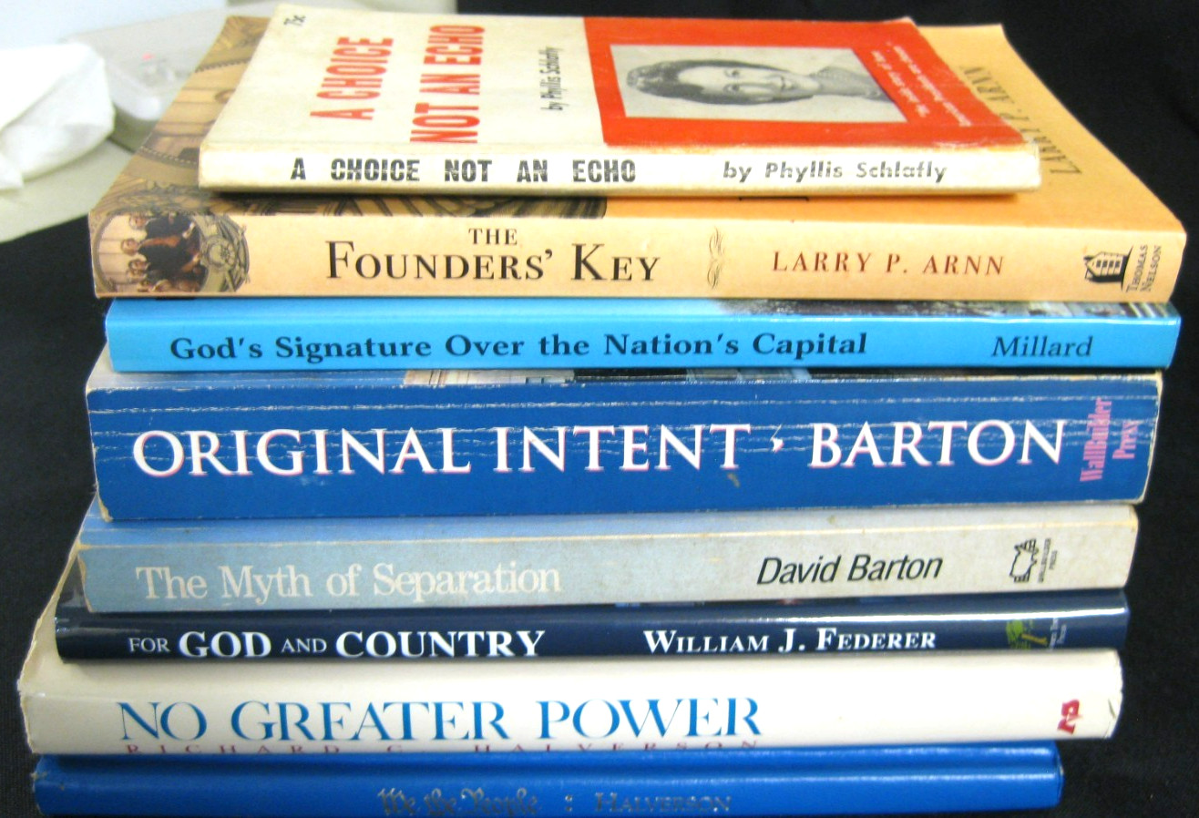 Christian America book lot David Barton, Federer, Halverson, Larry Arnn PB/HCDJ