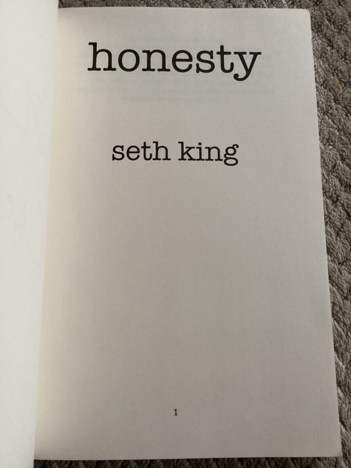 *Signed* Honesty by Seth King (2016, Trade Paperback) LGBT Gay Romance 1st Love