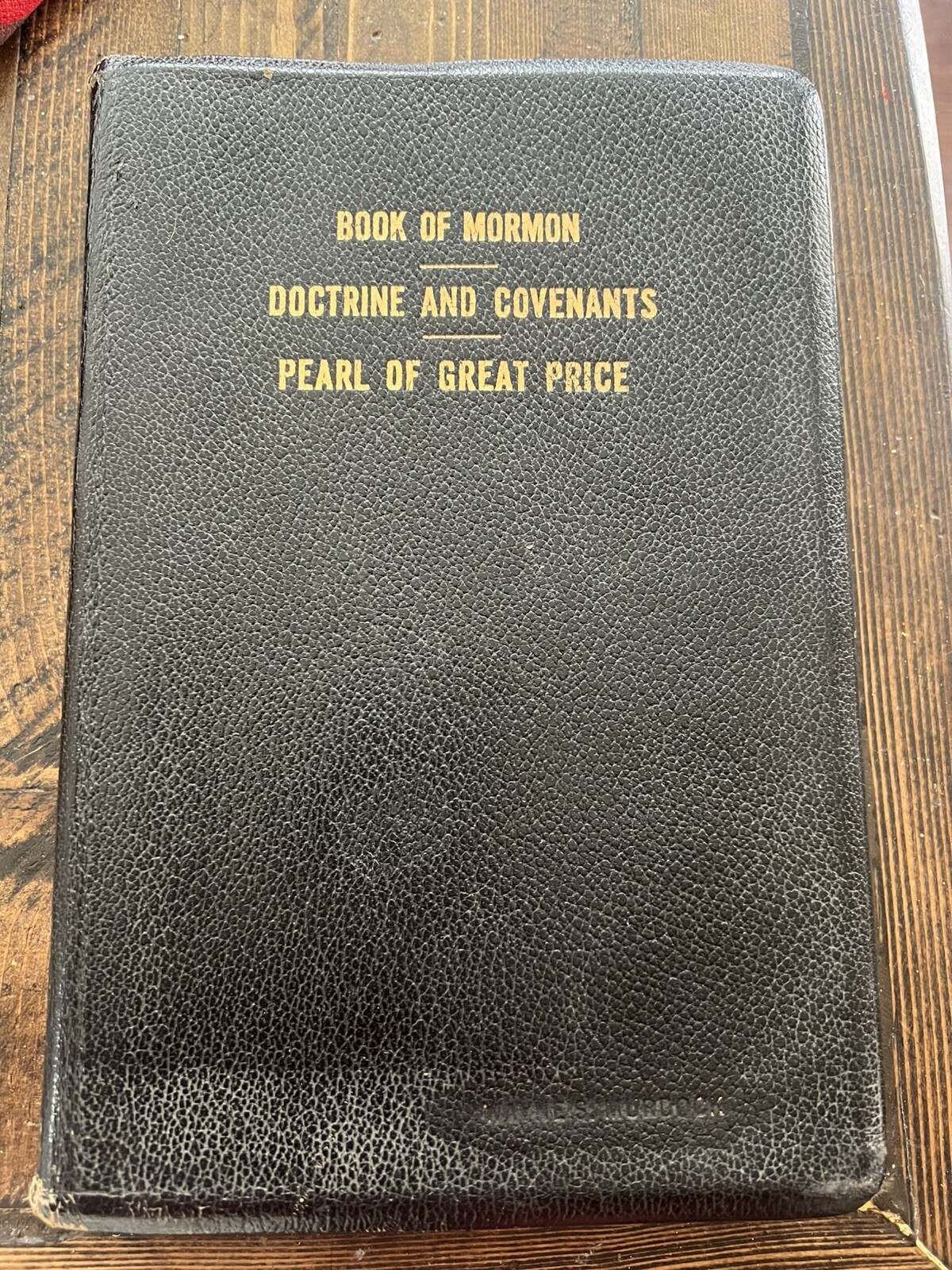 1952 Large Print Black Leather LDS Triple Scriptures 9-1/2” X 6-1/4”