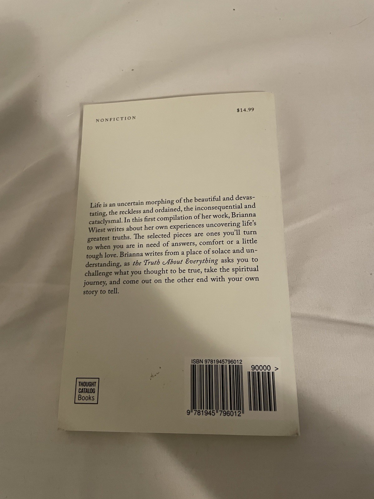 The Truth About Everything by Brianna Wiest (Paperback, 2016)