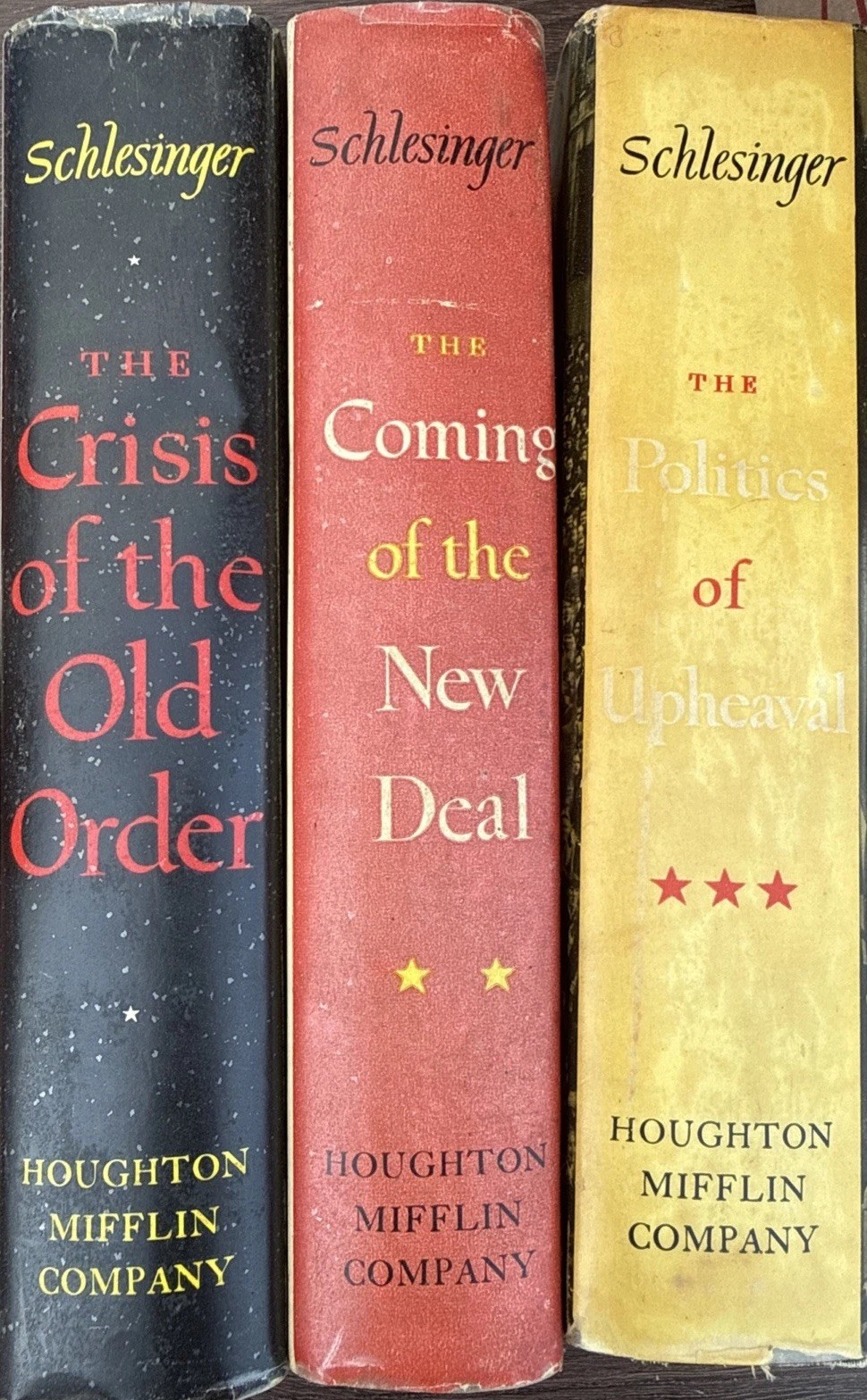 Age of Roosevelt 3 Vol Set Schlesinger HC DJ FDR New Deal Vol 3 First Print