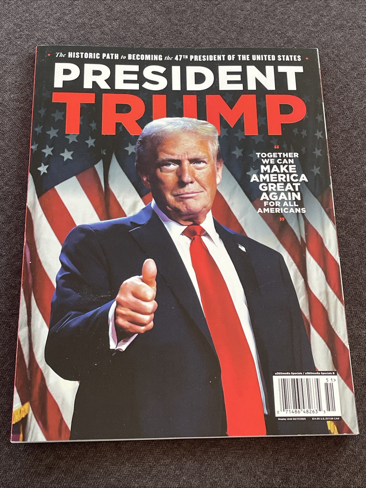 PRESIDENT DONALD TRUMP 360 Media Magazine MAKE AMERICA GREAT AGAIN 2024 NEW