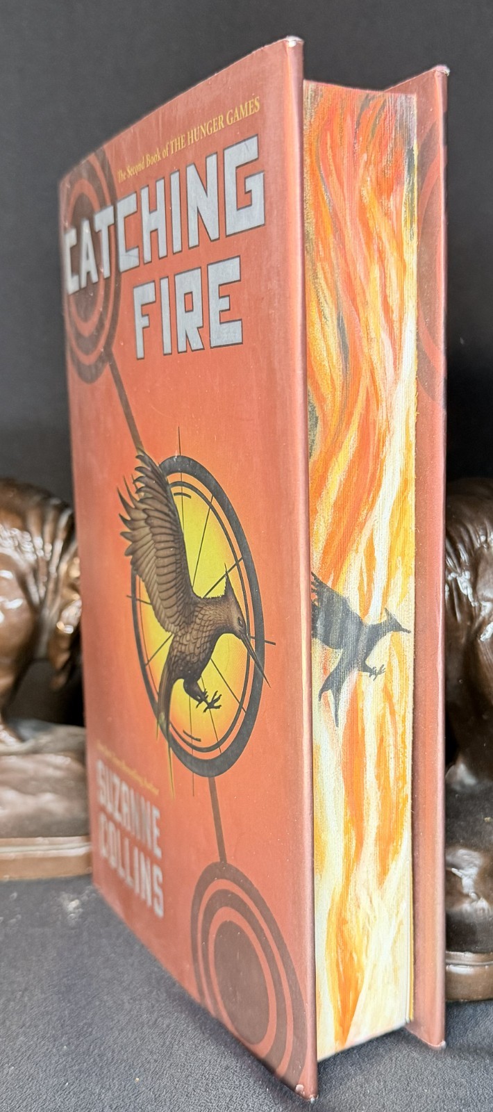Catching Fire 2009 HC/DJ 1st/12th Suzanne Collins Hand-painted edge SIGNED VG+