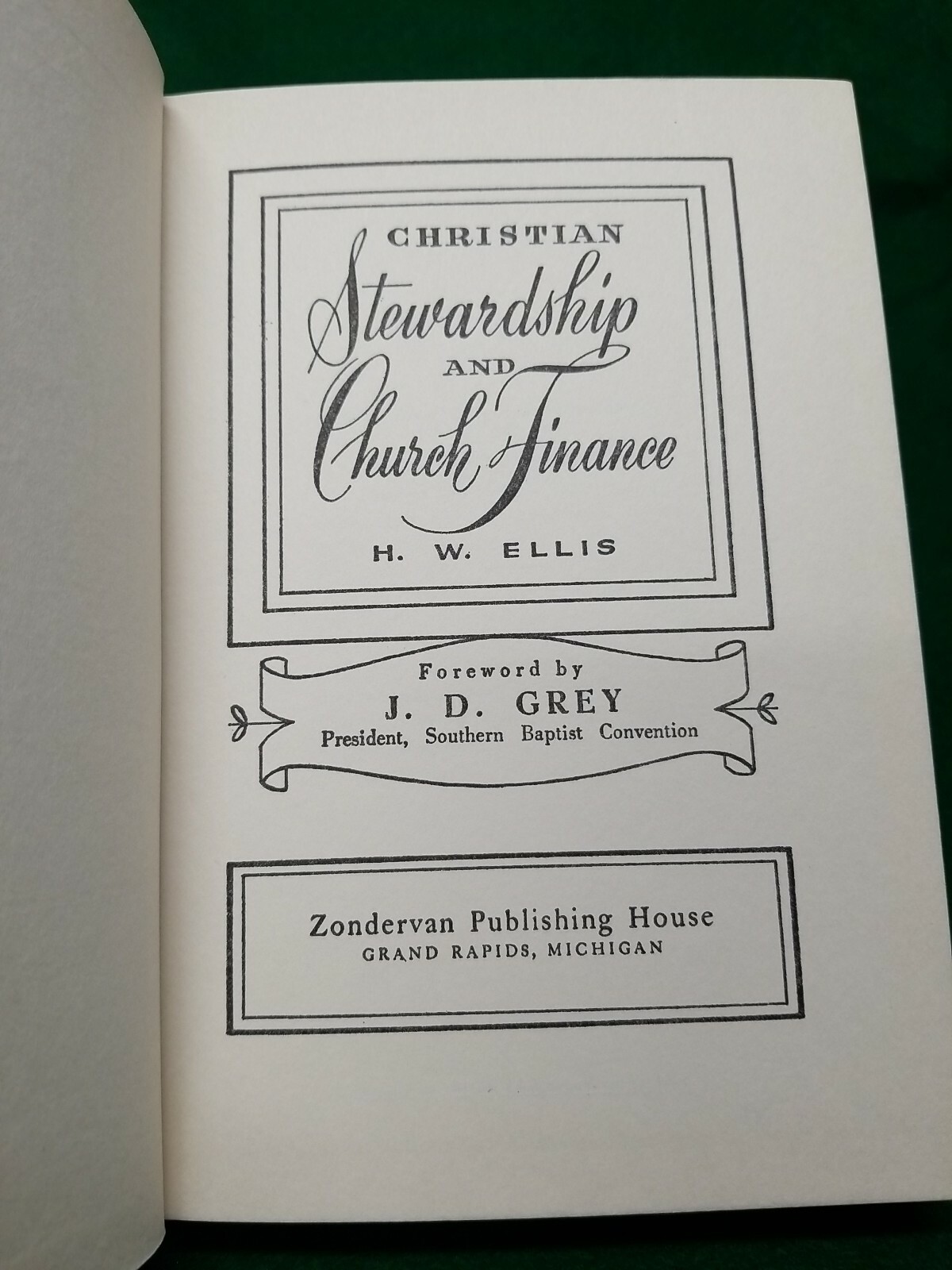 1953 CHRISTIAN STEWARDSHIP AND CHURCH FINANCE by H.W. Ellis, HB,