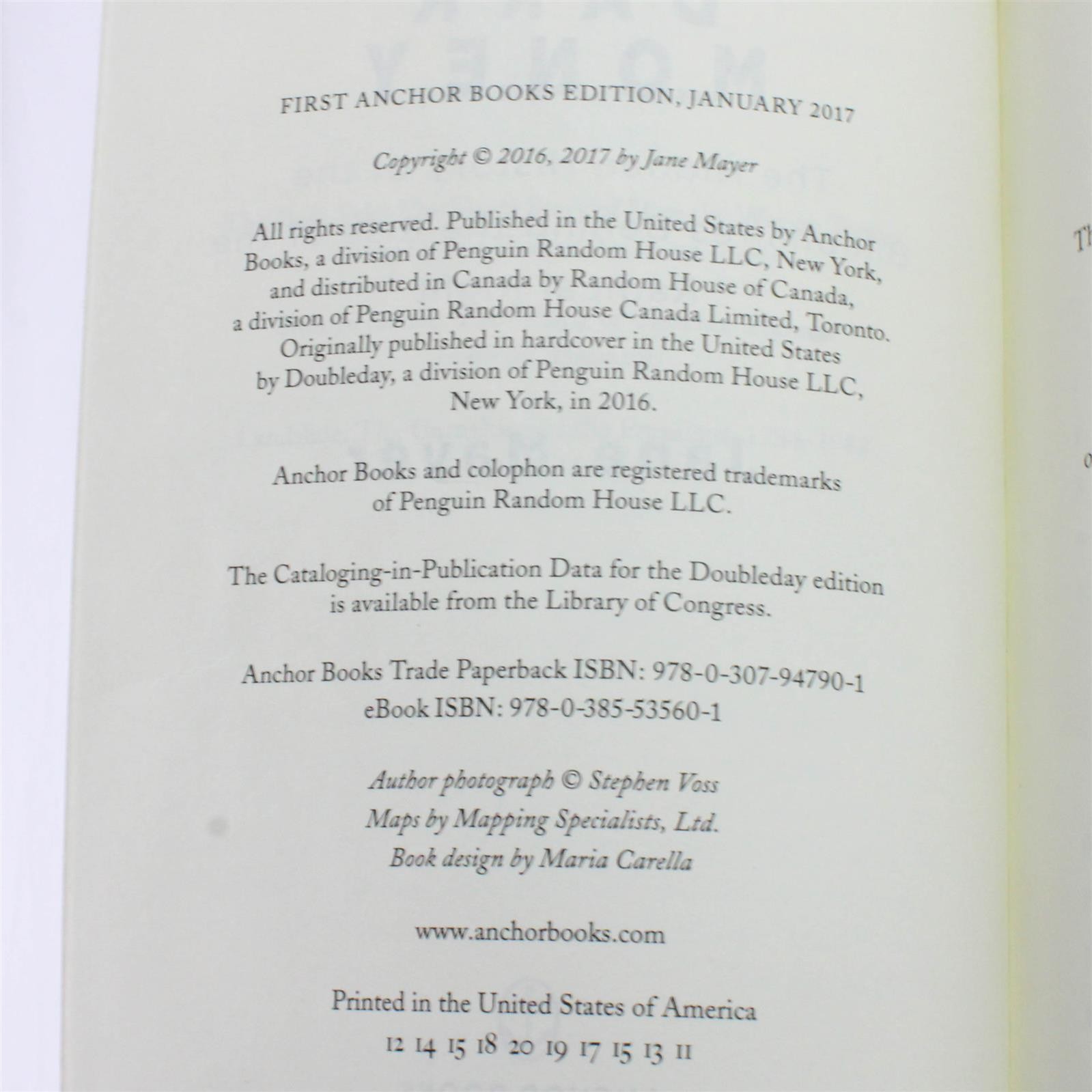 Dark Money: The Hidden History of Billionaires by Jane Mayer Paperback