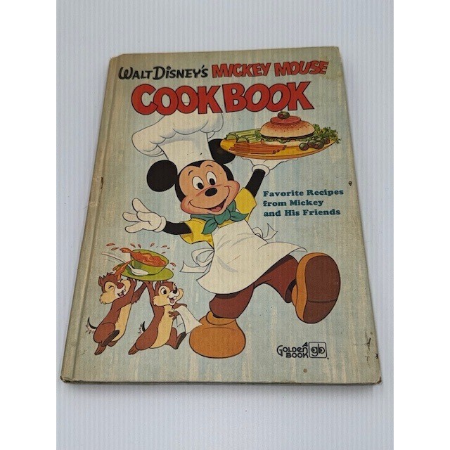 Vintage 1975 Walt Disney’s Mickey Mouse Cookbook Hardcover Golden Press~Recipes